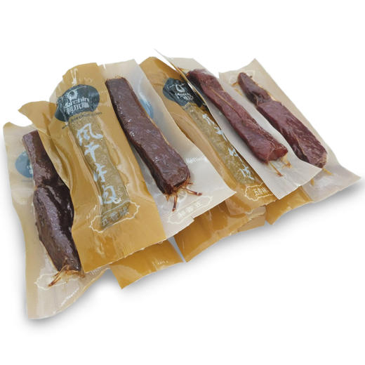 科尔沁 休闲肉脯零食 内蒙古特产 手撕风干牛肉干五香味400g 商品图4