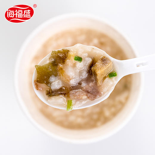 海福盛 营养早餐粥 皮蛋瘦肉粥 方便速食粥 FD冻干粥冲泡食品 37g*6杯 整箱装 商品图4