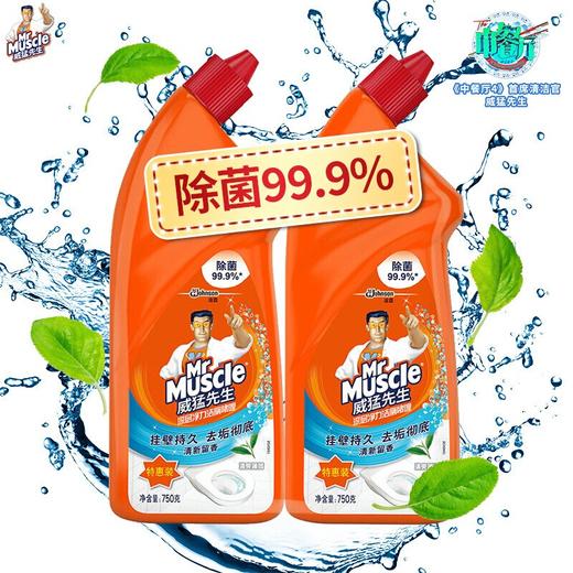 威猛先生 洁厕灵 清爽薄荷 双包装 750g*2 洁厕液 洁厕剂 马桶厕所清洁剂 洁厕宝 去异味 洁厕神器 除垢 去渍 商品图0