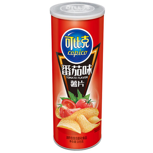 可比克薯片 番茄味105g 休闲零食 膨化食品 商品图1