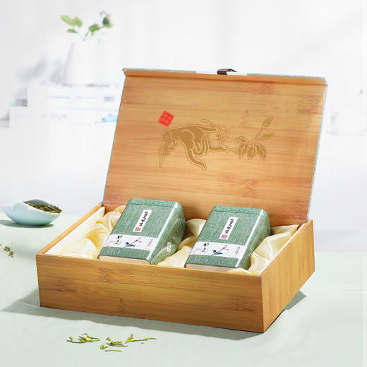盛茗世家 茶叶绿茶明前特级龙井茶礼盒装西湖春茶250g 商品图1