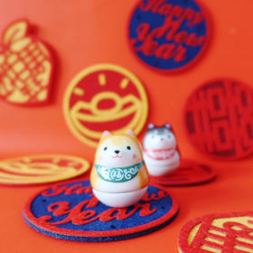 HUJI祤集摆件柴柴不倒翁