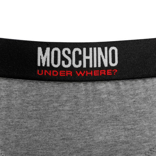 889443710123 Moschino 女士经典LOGO款三角内裤灰色3 商品图1