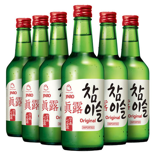 真露（JINRO）烧酒 韩国进口20.1°竹炭酒 360ml*6瓶 连包（新老包装随机发货） 商品图0