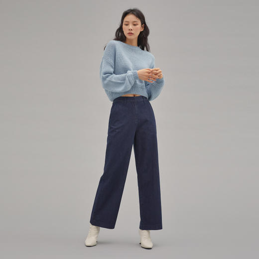 MIXXO韩国宽松直筒牛仔长裤高腰休闲裤JPY带授权招加盟代理 商品图3