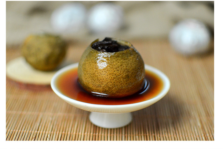 霏鸿茶叶 小青柑普洱茶 正宗新会生晒小青柑08年老茶头普洱熟茶茶叶