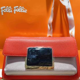 芙丽芙丽/Folli Follie 拼色小方包红色