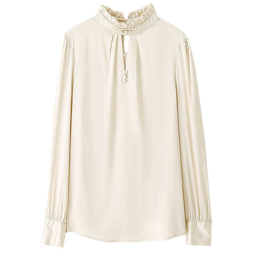 上海旗袍厂ASE-9006 镂空时尚气质真丝衬衫 商品图4