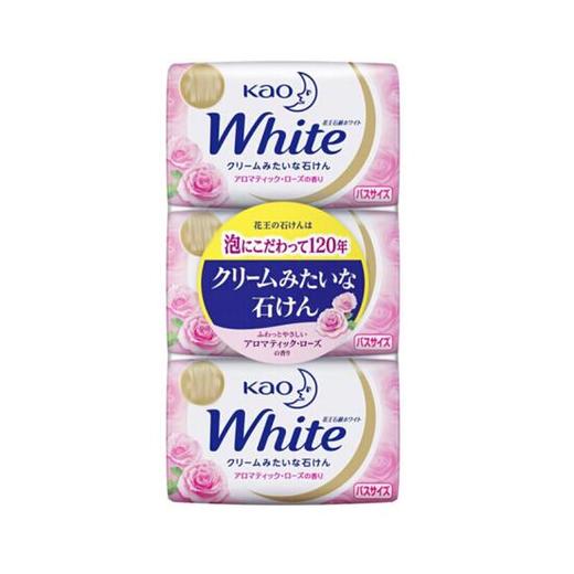 KAO花王 WHITE天然植物沐浴玫瑰护肤香皂 130G*3 日本 商品图1