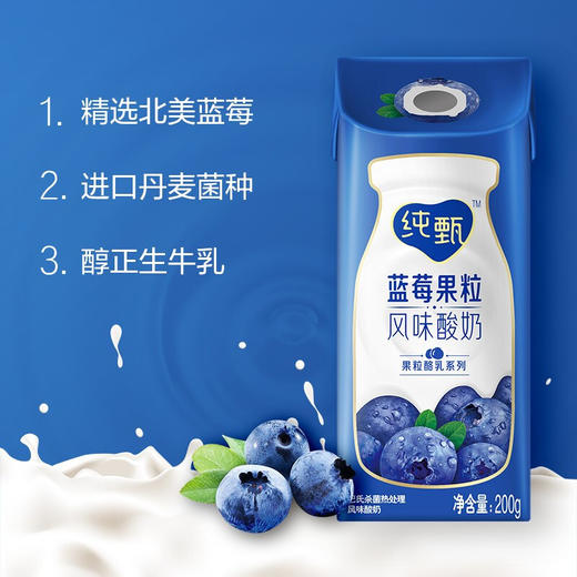 纯甄蓝莓果粒风味酸奶康美笑脸包200g×10包 商品图3