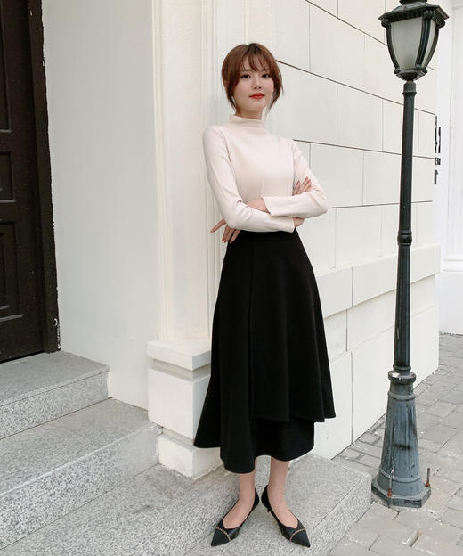 【百图lulu私服】【面膜T】三色面膜 绒感 半高领 打底衫 商品图9