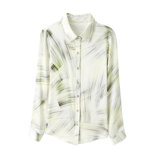 上海旗袍厂ASE-9077  印花气质真丝衬衫 商品图4