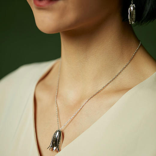 醍醐 金刚VAJRA系列 六字真言莲花吊坠 项链 耳饰 银质 藏地古老祝福 商品图4