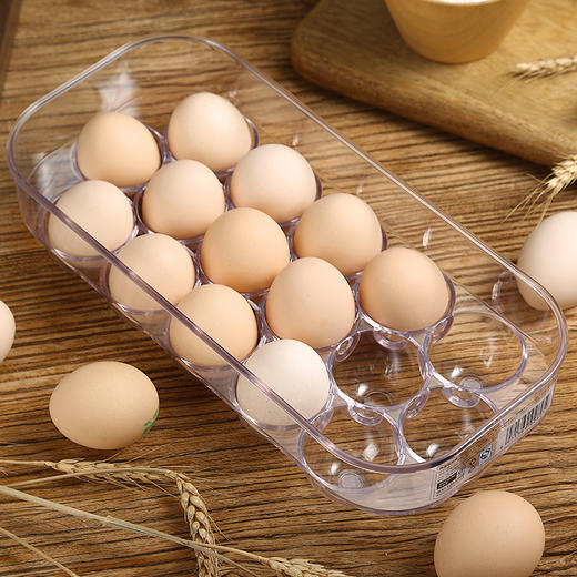 京东京造 鸡蛋收纳盒 塑料冰箱保鲜盒家用底部防滑蛋托单层16格 商品图3
