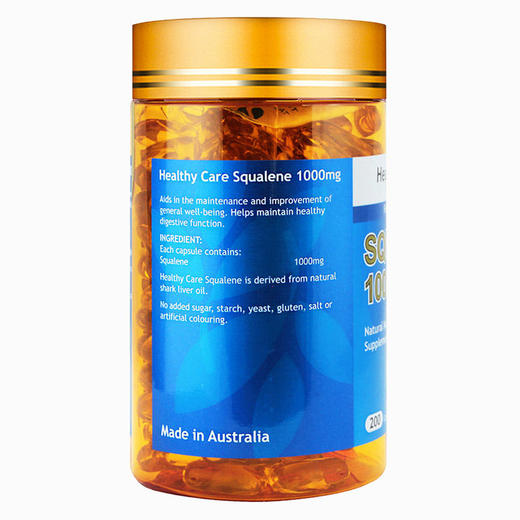 HealthyCare 角鲨烯鱼油胶囊 1000mg 200粒 澳大利亚 商品图3