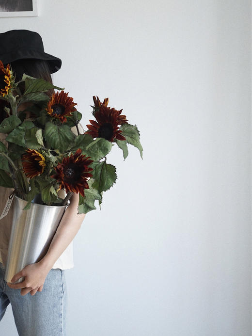 油画向日葵【入目无他人，四下皆是你】简小姐精选  稀有新品复古油画质感 油画向日葵 5枝 2件包邮下单72小时发货 商品图1