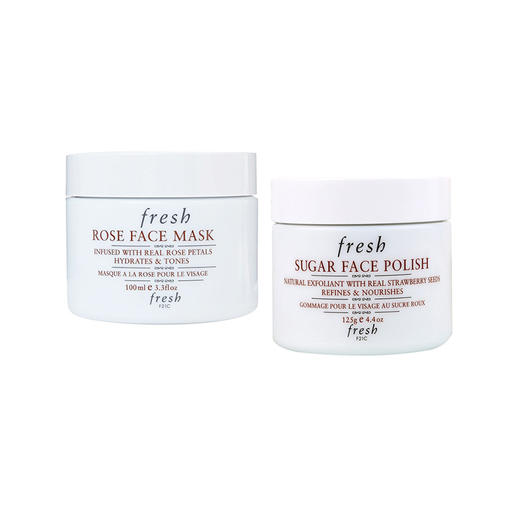 法国 FRESH馥蕾诗 黄糖磨砂去角质面膜125g+玫瑰润泽面膜100ml套装 商品图1