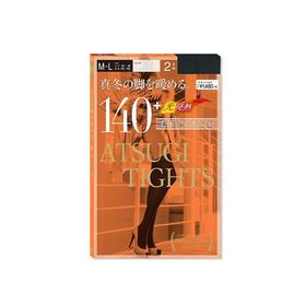 ATSUGI 厚木 发热连裤袜打底裤 140D 黒色 2双