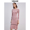 VIMAGE纬漫纪春季新款时尚舒适显瘦修身弹力针织衫连衣裙女裙V1301905 商品缩略图0