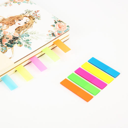 晨光(M&G)文具5色PET荧光便利贴 粘性标签贴姓名贴 记事留言贴优事贴便签本子 20页/条YS-20 商品图4