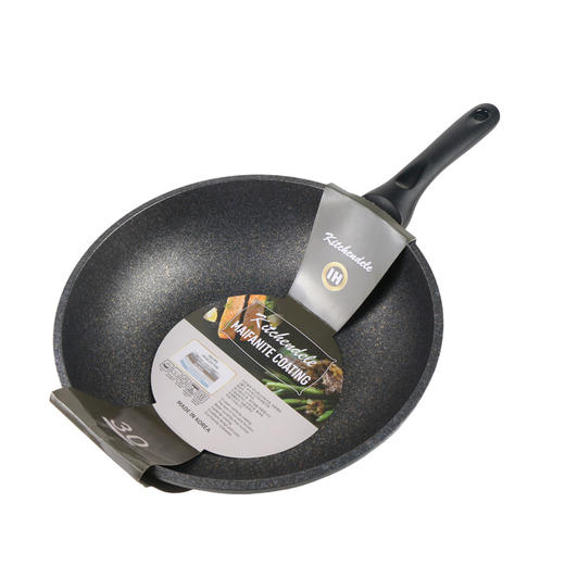 凯晨德乐 麦饭石炒锅30CM（新款）含礼盒和锅盖 商品图0