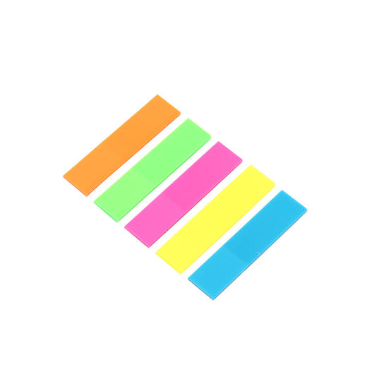 晨光(M&G)文具5色PET荧光便利贴 粘性标签贴姓名贴 记事留言贴优事贴便签本子 20页/条YS-20 商品图2