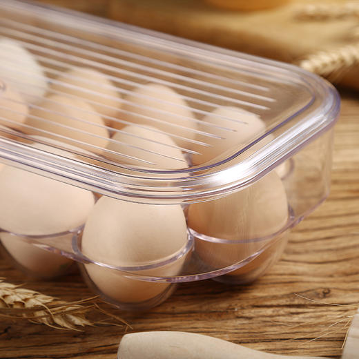 京东京造 鸡蛋收纳盒 塑料冰箱保鲜盒家用底部防滑蛋托单层16格 商品图2