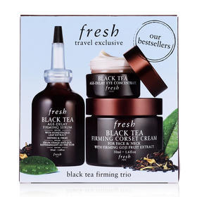 法国 FRESH馥蕾诗 红茶/黑茶三件套（精华50ml+眼霜15ml+面霜50ml）