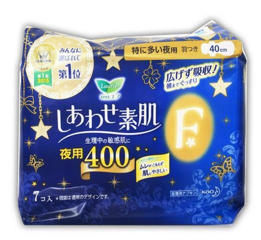 花王 乐而雅F系列棉柔卫生巾夜用40CM*7片 商品图0