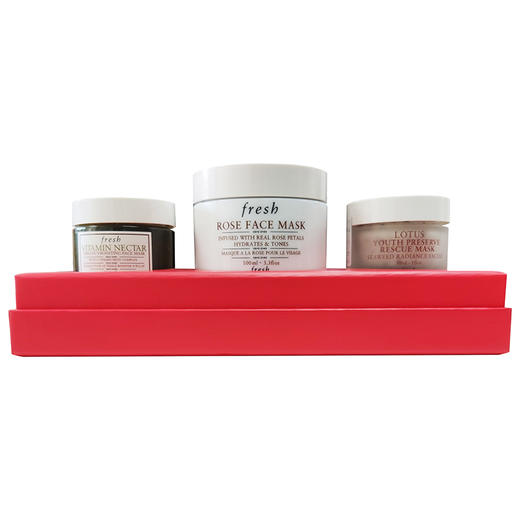 法国 FRESH馥蕾诗 限量面膜旅行套装3件套  玫瑰100ml+维他命30ml+睡莲30ml 商品图1