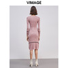 VIMAGE纬漫纪春季新款时尚舒适显瘦修身弹力针织衫连衣裙女裙V1301905 商品缩略图3