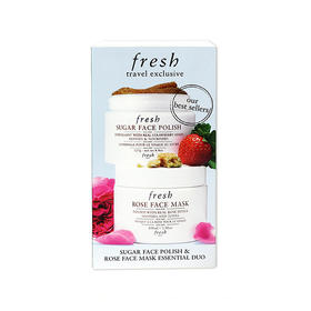 法国 FRESH馥蕾诗 黄糖磨砂去角质面膜125g+玫瑰润泽面膜100ml套装