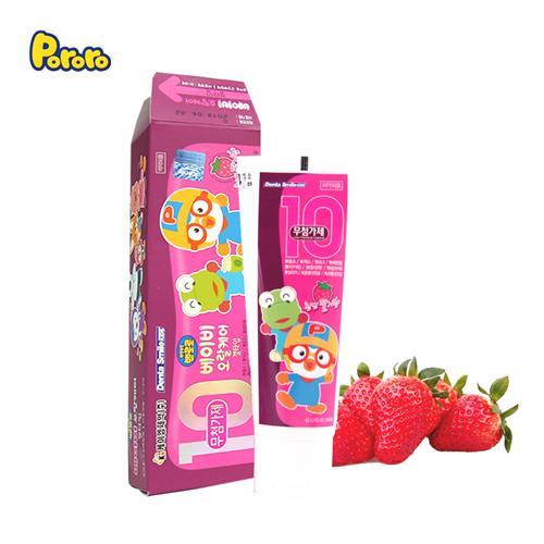 Pororo 啵乐乐 幼儿啫喱牙膏 10无草莓味80g*2支  0-2岁 韩国 商品图3