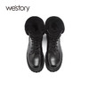 westory马丁靴女2021年新款春季英伦风冬加绒瘦瘦靴女S20DS80631 商品缩略图3