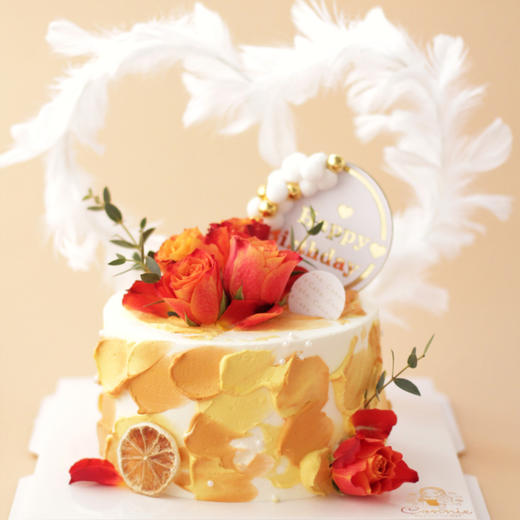 鲜花奶油生日蛋糕抖音红书 同城派送 加高女士妈妈女友网红 商品图0