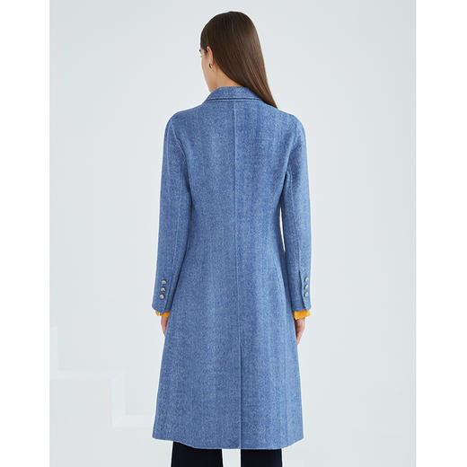 EITIE爱特爱冬季新款经典气质翻领收腰显瘦羊毛呢大衣外套女6414118 商品图6