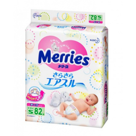 花王 MERRIES妙而舒 瞬爽透气纸尿裤 S82 日本
