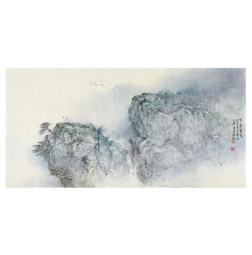 任大庆-真迹-山水画《紫气东来》 客厅 玄关 书房 办公室 商品图2