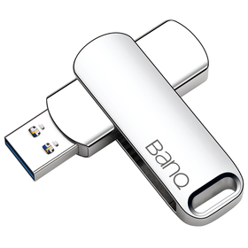 banq 64GB USB3.0 U盘 F61高速版 银色 全金属电脑车载两用优盘 360度旋转 防震抗压 质感十足