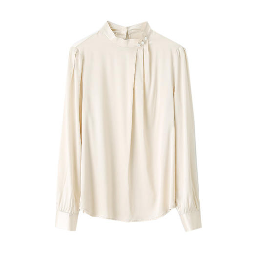 上海旗袍厂ASE-9002圆领百搭气质真丝衬衫 商品图4