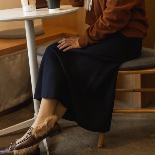 【à perles】一条经典的高腰中长裙针织A字版半裙【清仓，不退不换】 商品图0