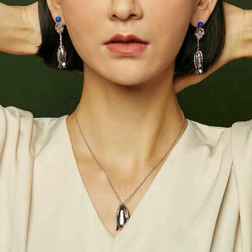 醍醐 金刚VAJRA系列 六字真言莲花吊坠 项链 耳饰 银质 藏地古老祝福 商品图1