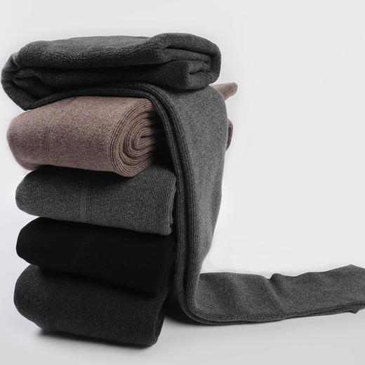 【加大码超保暖加绒螺纹打底裤】秋冬竖条纹加厚一体裤女仿羊绒加绒连袜螺纹打底裤保暖棉裤 商品图3