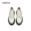 westory乐福鞋女2021春季新款英伦风增高一脚蹬小皮鞋S21AM52251 商品缩略图3