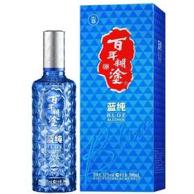 百年糊涂蓝纯浓香型白酒33度500ml/1瓶/2瓶