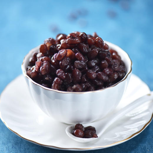 展艺 烘焙原料 糖纳红小豆熟红豆蜜豆甜品刨冰奶茶红豆沙月饼馅500g 商品图3