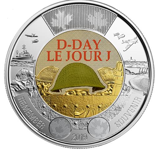 2019诺曼底登陆75周年纪念币 D-DAY 加拿大 商品图1