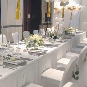 月光-白金色系企业年会布置