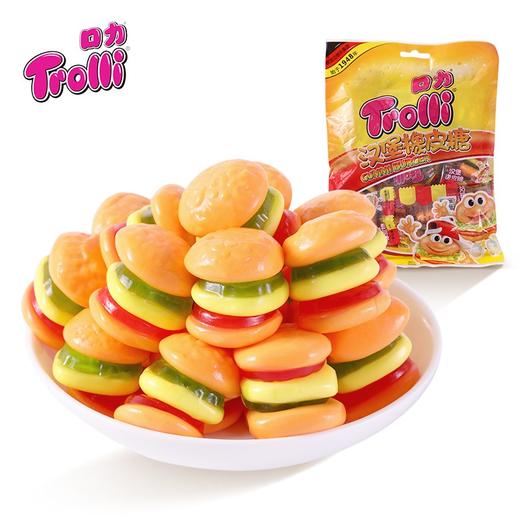 口力 （Trolli）水果味糖果零食 儿童糖果汉堡橡皮软糖 108g 商品图0