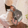 第九城V.NINE 双肩包女士防泼水旅行背包大容量15.6英寸电脑包校园情侣高中大学生上课简约书包男 粉配灰 商品缩略图8
